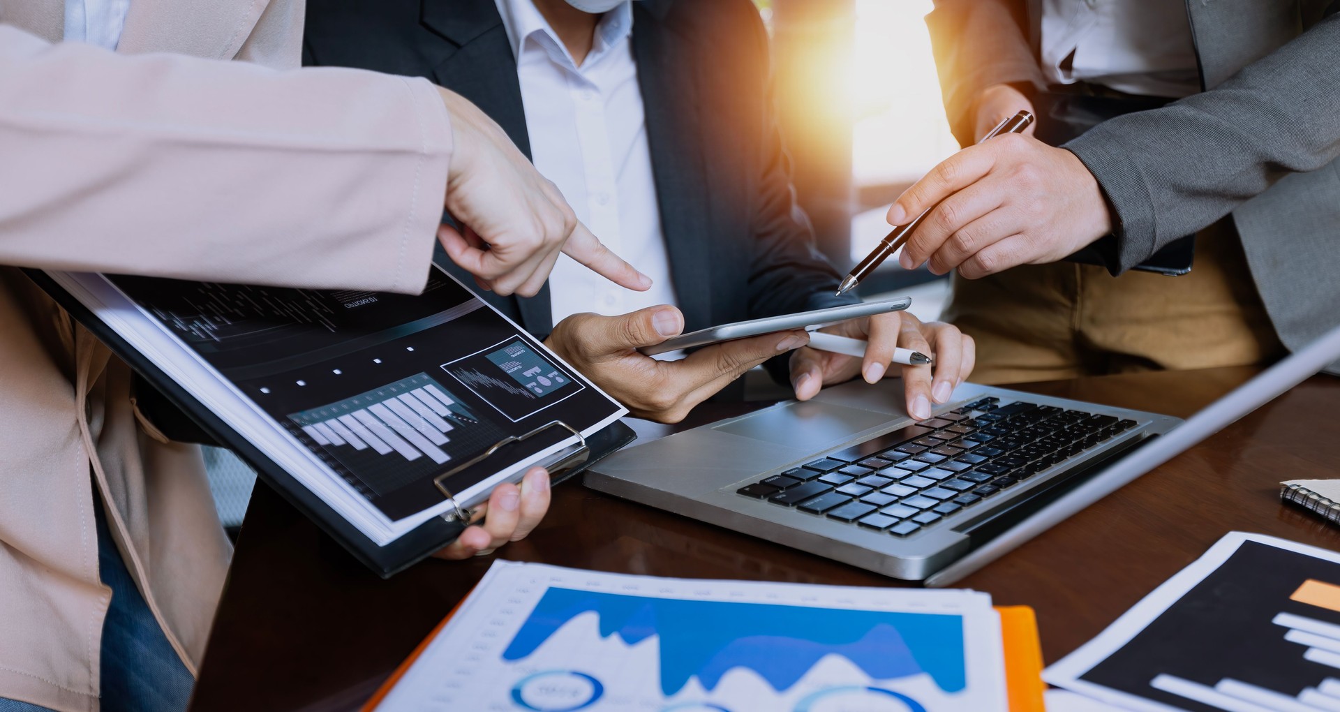 Technology and financial advisory services concept.